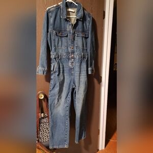 Zara Women's Denim Jumpsuit XL